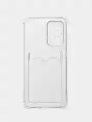 Прозрачный чехол для Samsung Galaxy A52, A52s (Самсунг А52, А52с) прозрачный, с карманом для карты