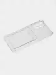 Прозрачный чехол для Samsung Galaxy A52, A52s (Самсунг А52, А52с) прозрачный, с карманом для карты