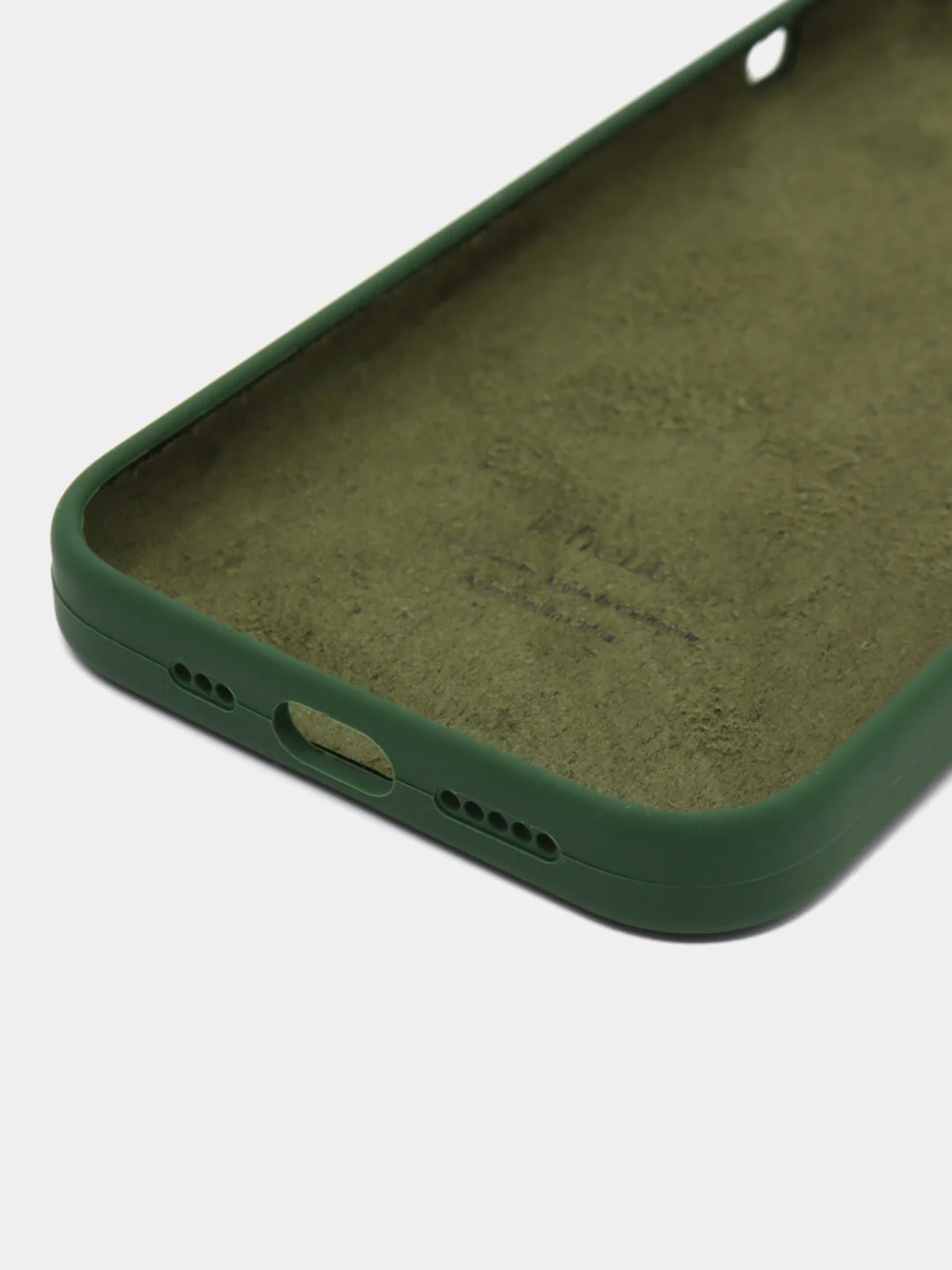 Зеленый чехол Silicone Case для iPhone 14, 14 Pro, 14 Plus, 14 Pro Max, с закрытым низом