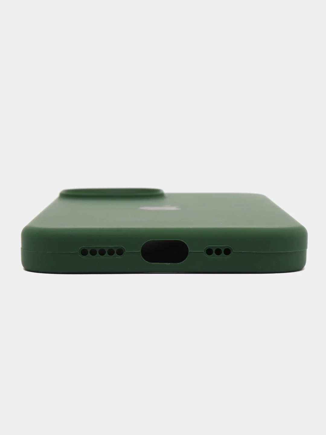 Зеленый чехол Silicone Case для iPhone 14, 14 Pro, 14 Plus, 14 Pro Max, с закрытым низом