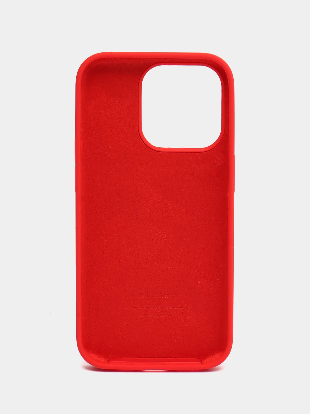 Алый чехол Silicone Case для iPhone 14, 14 Pro, 14 Plus, 14 Pro Max, с закрытым низом