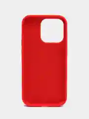 Алый чехол Silicone Case для iPhone 14, 14 Pro, 14 Plus, 14 Pro Max, с закрытым низом