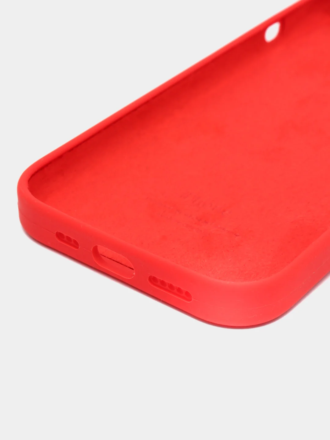 Алый чехол Silicone Case для iPhone 14, 14 Pro, 14 Plus, 14 Pro Max, с закрытым низом