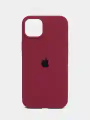 Вишнёвый чехол Silicone Case для iPhone 14, 14 Pro, 14 Plus, 14 Pro Max, с закрытым низом