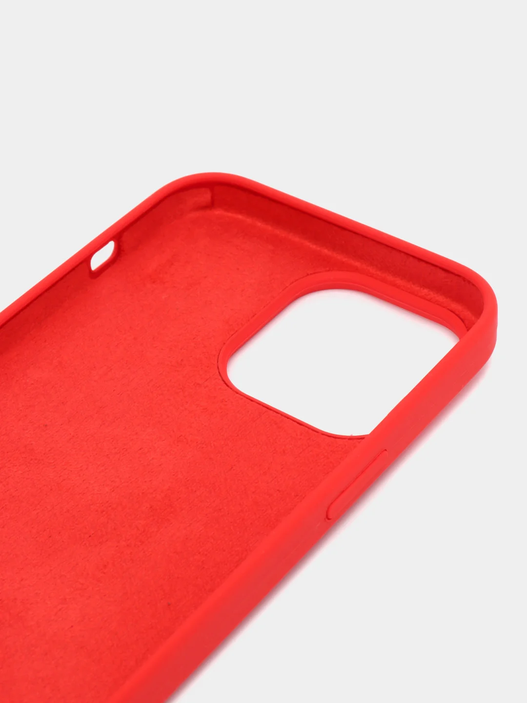 Красный чехол Silicone Case для iPhone 14, 14 Pro, 14 Plus, 14 Pro Max, с закрытым низом