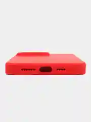 Красный чехол Silicone Case для iPhone 14, 14 Pro, 14 Plus, 14 Pro Max, с закрытым низом