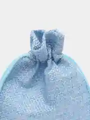 Голубой подарочный мешочек холщевый/льняной