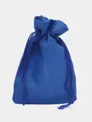 Синий подарочный мешочек холщевый/льняной