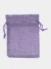 Сиреневый подарочный мешочек холщевый/льняной
