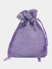 Сиреневый подарочный мешочек холщевый/льняной