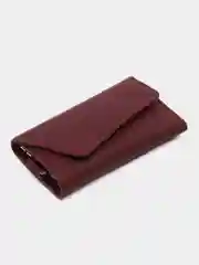 Бордовый ключница из натуральной кожи