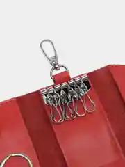 Красный ключница из натуральной кожи