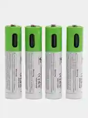 Аккумуляторные батарейки 1.5В, с зарядкой от USB, тип АА (пальчиковые), ААА (мизинчиковые)