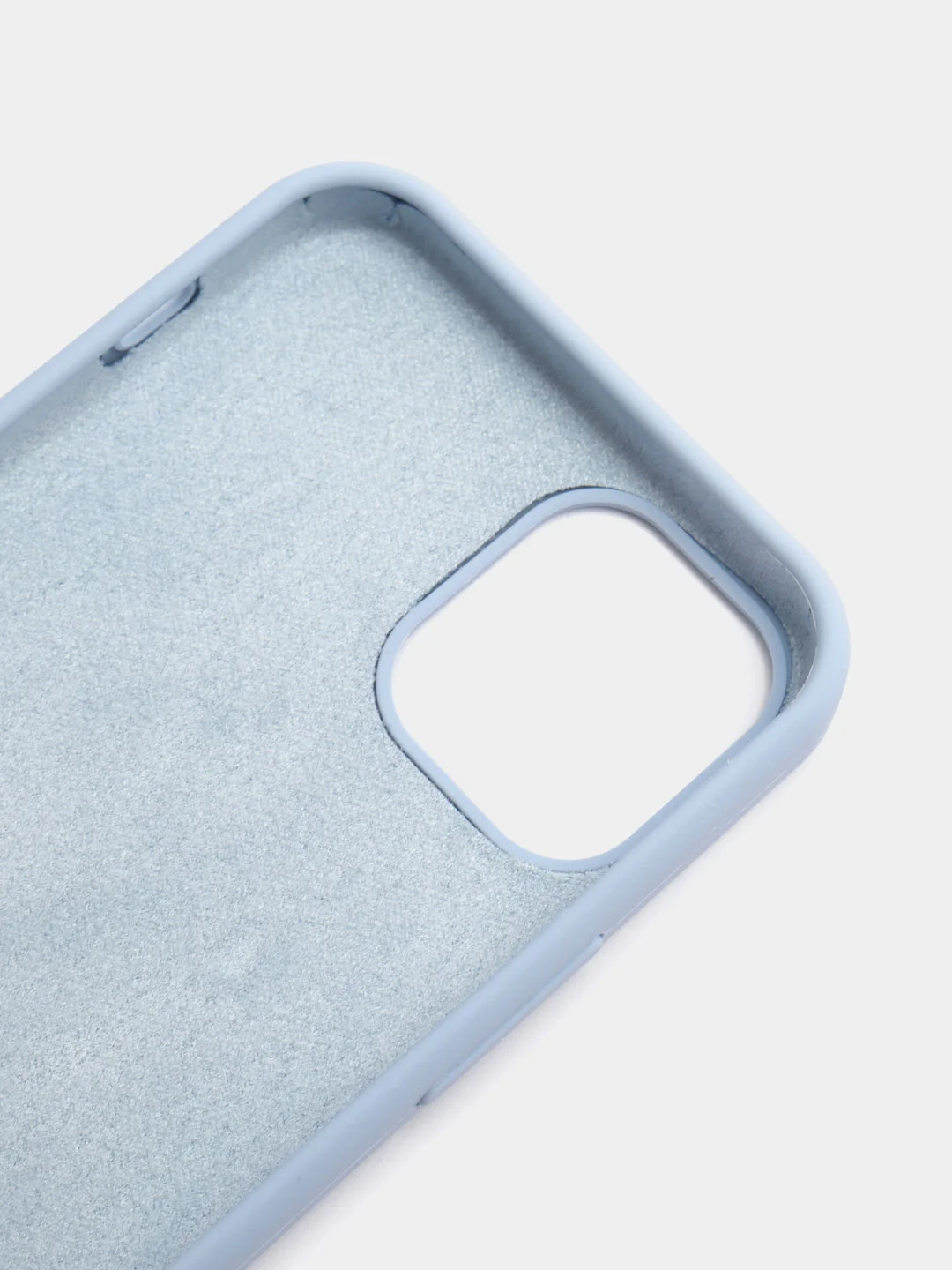 Светло-синий чехол для iPhone 12, 7+, 12 Pro Max, 11 Pro Max, XS Max, Silicone Case, с закрытым низом