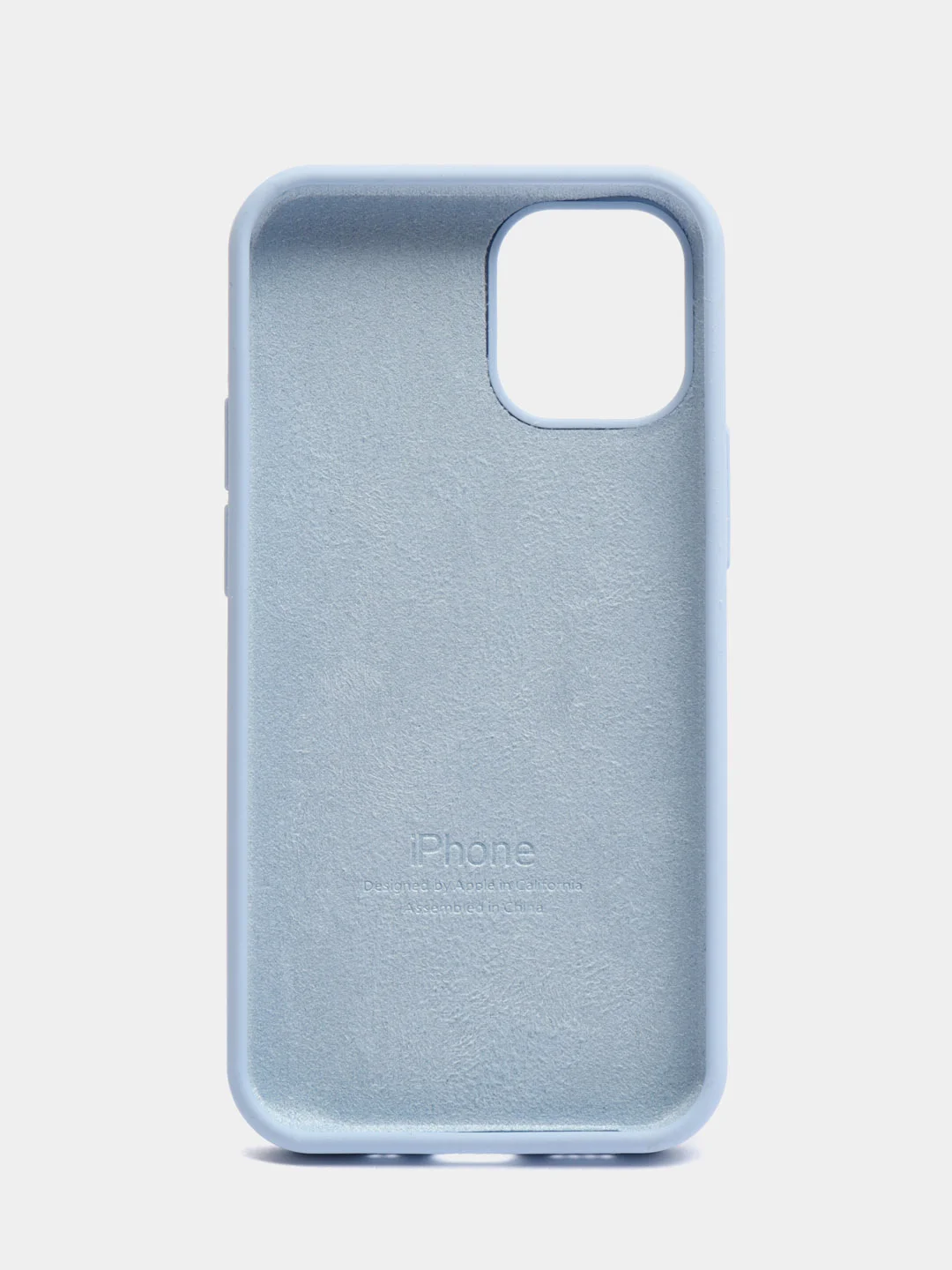Светло-синий чехол для iPhone 12, 7+, 12 Pro Max, 11 Pro Max, XS Max, Silicone Case, с закрытым низом