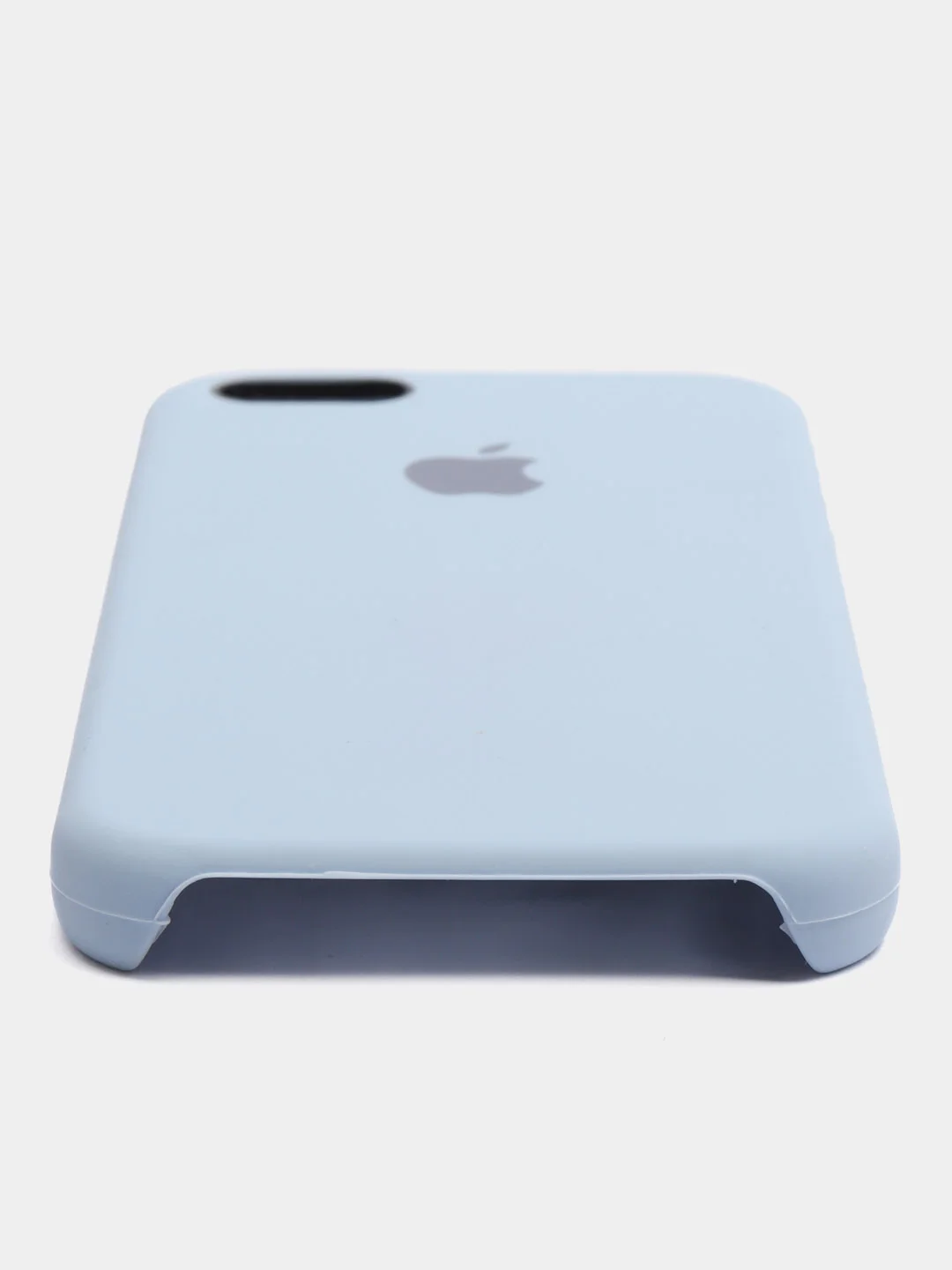 Светло-синий чехол для iPhone 11, 6S, 7, 8, XR, XS, 7+, 11 Pro Max, с открытым низом, Silicone Case