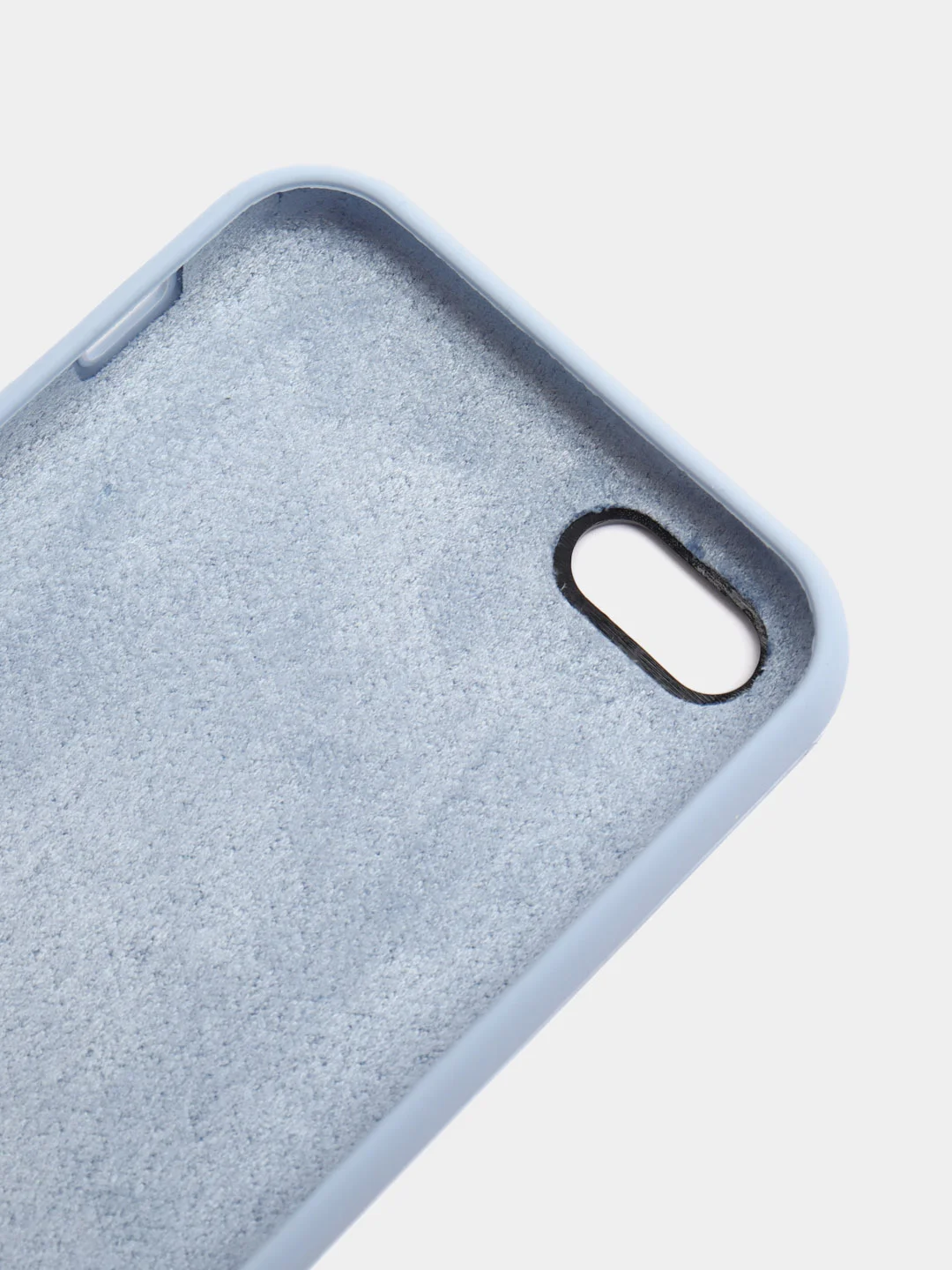Светло-синий чехол для iPhone 11, 6S, 7, 8, XR, XS, 7+, 11 Pro Max, с открытым низом, Silicone Case
