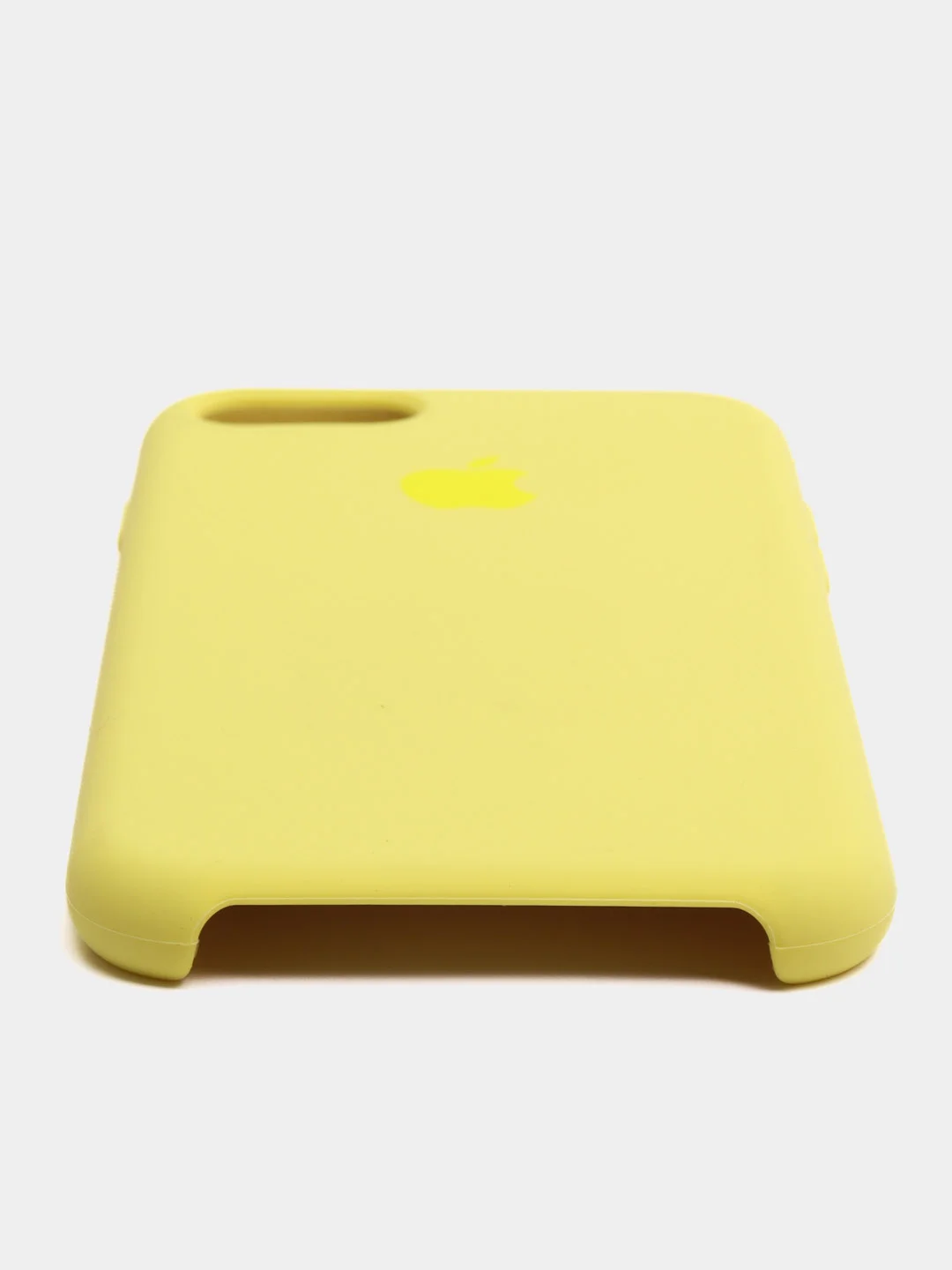 Желтый чехол для iPhone 11, 6S, 7, 8, XR, 7+, XS Max, 11 Pro Max, Silicone Case, с открытым низом
