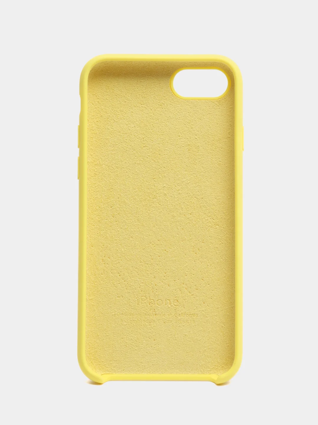 Желтый чехол для iPhone 11, 6S, 7, 8, XR, 7+, XS Max, 11 Pro Max, Silicone Case, с открытым низом