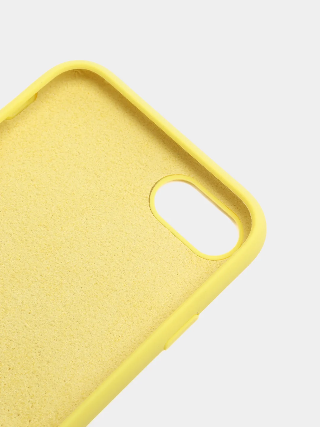 Желтый чехол для iPhone 11, 6S, 7, 8, XR, 7+, XS Max, 11 Pro Max, Silicone Case, с открытым низом