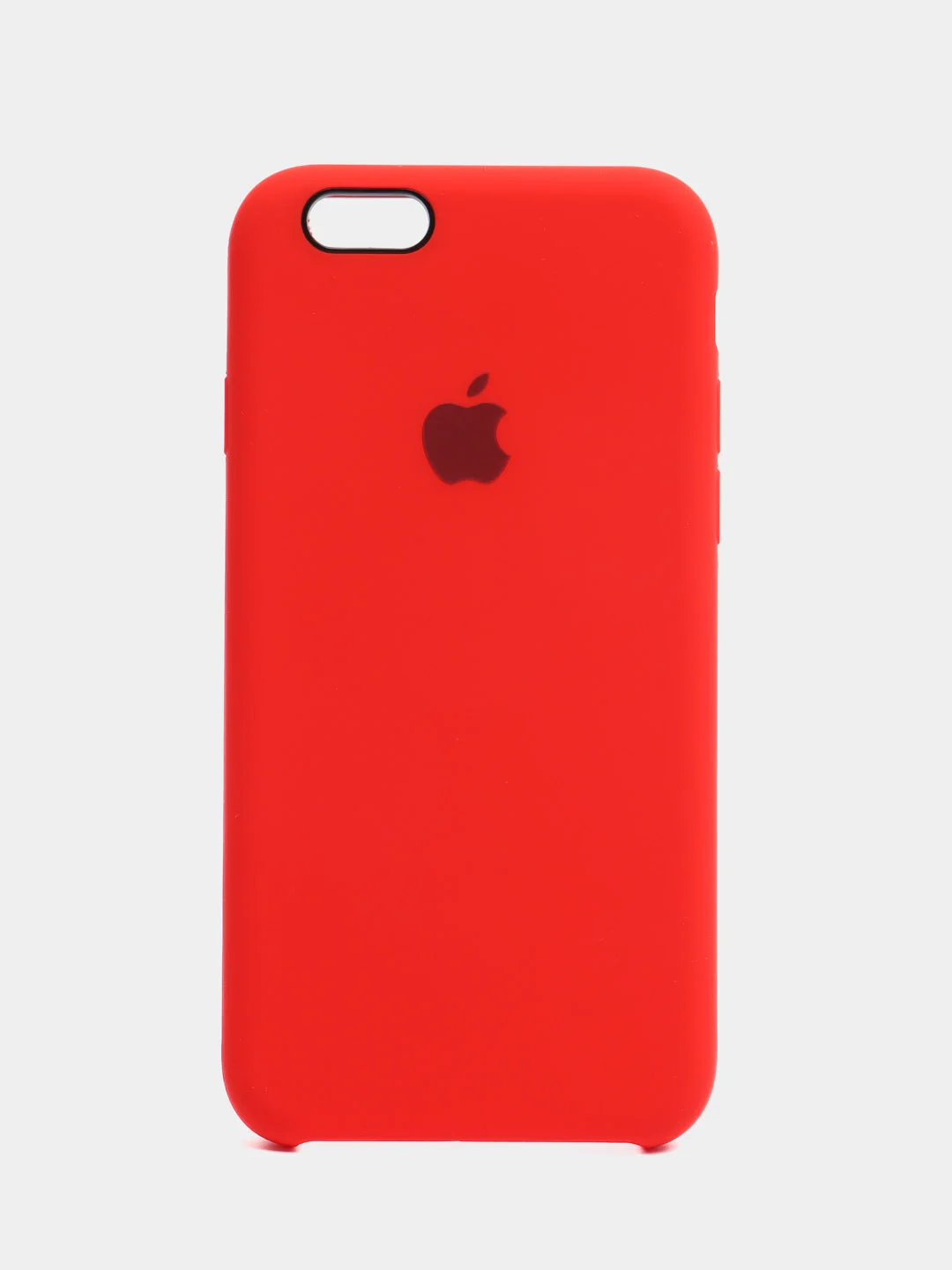 Красный чехол для iPhone 11, 6S, 7, 8, XR, XS, 7+, 11 Pro Max, с открытым низом, Silicone Case