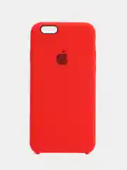 Красный чехол для iPhone 11, 6S, 7, 8, XR, XS, 7+, 11 Pro Max, с открытым низом, Silicone Case