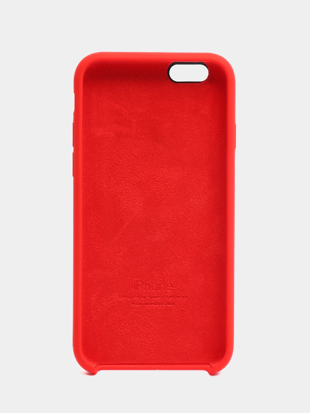 Красный чехол для iPhone 11, 6S, 7, 8, XR, XS, 7+, 11 Pro Max, с открытым низом, Silicone Case