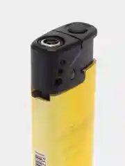 Желтый зажигалка газовая автоген, заправляемая, турбо зажигалка