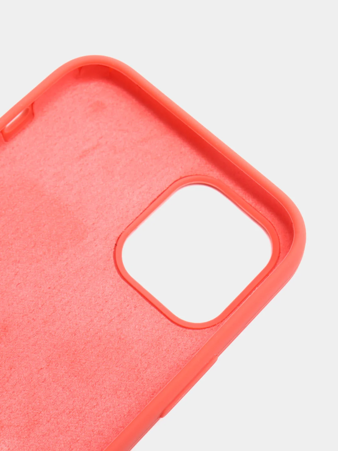 Кораллово-розовый чехол для iPhone 12, 7+, 12 Pro Max, 11 Pro Max, XS Max, Silicone Case, с закрытым низом