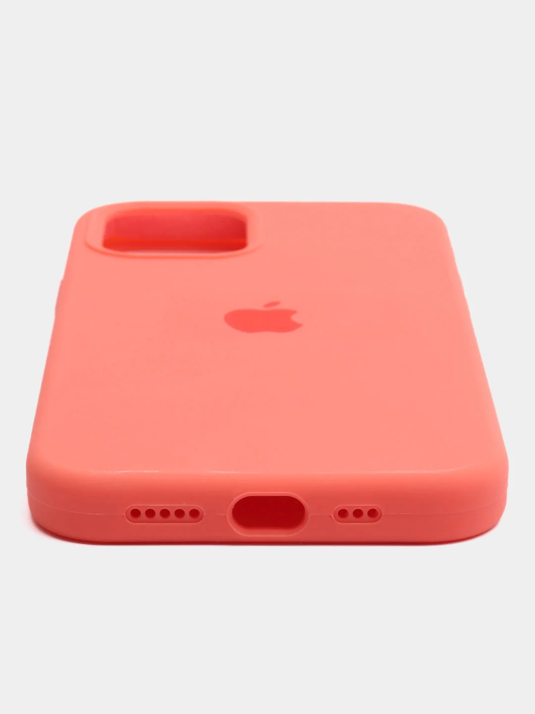 Кораллово-розовый чехол для iPhone 12, 7+, 12 Pro Max, 11 Pro Max, XS Max, Silicone Case, с закрытым низом
