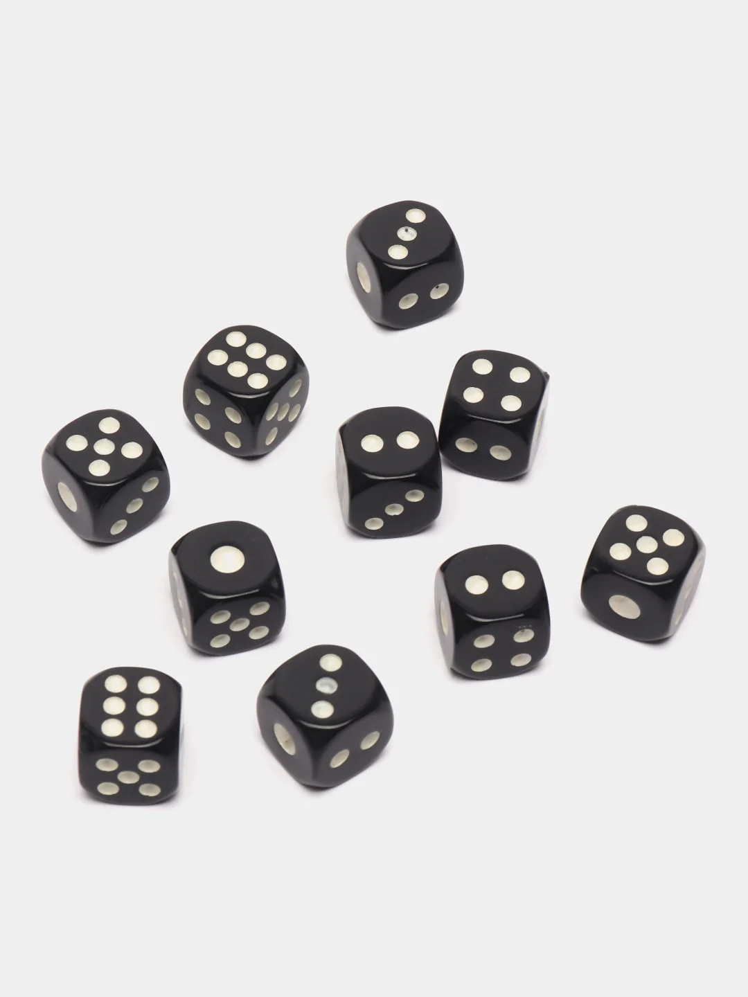 Черный кости игральные, кубики для настольных игр, белые и черные, набор 2, 4, 10 штук