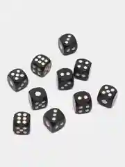 Черный кости игральные, кубики для настольных игр, белые и черные, набор 2, 4, 10 штук
