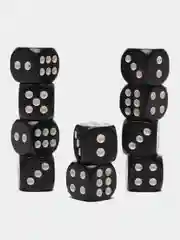 Черный кости игральные, кубики для настольных игр, белые и черные, набор 2, 4, 10 штук