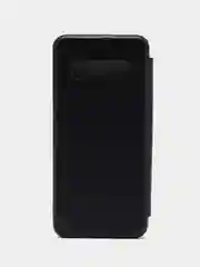 Черный чехол-книжка для Samsung Galaxy S10 Plus, S 10 Plus, s10+ экокожа (Самсунг С10 плюс)