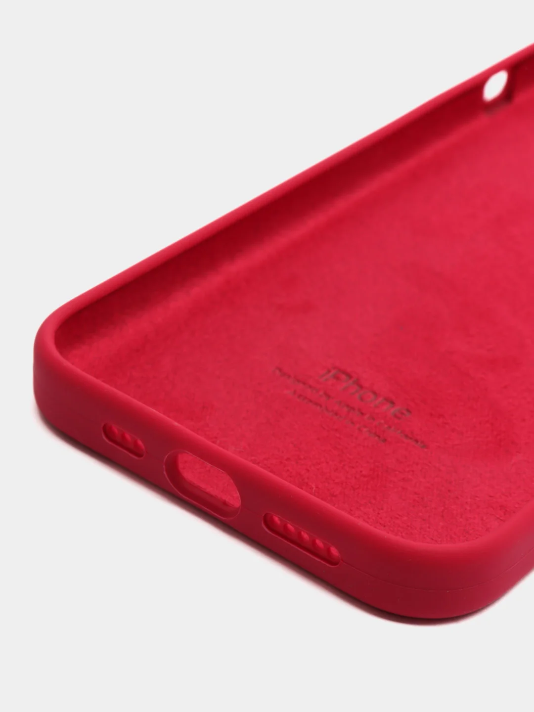 Бордовый чехол для iPhone 12, 7+, 12 Pro Max, 11 Pro Max, XS Max, Silicone Case, с закрытым низом