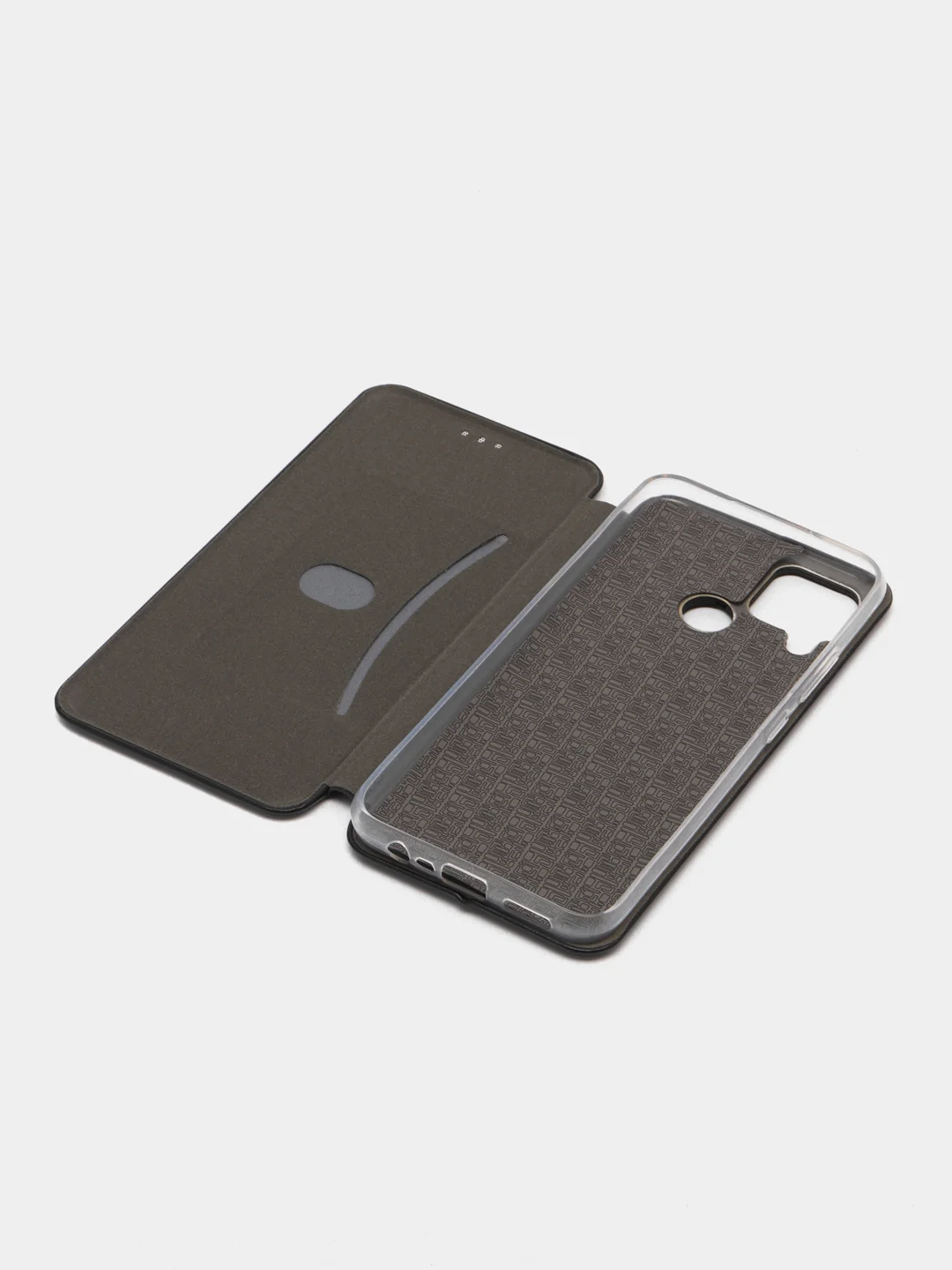 Черный чехол-книжка для Realme C 25/C25 (Реалми С 25/C25), экокожа