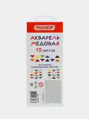 Краски акварельные для рисования медовые 12 цветов ПИФАГОР "ВЕСЕЛАЯ ТАКСА", 192007