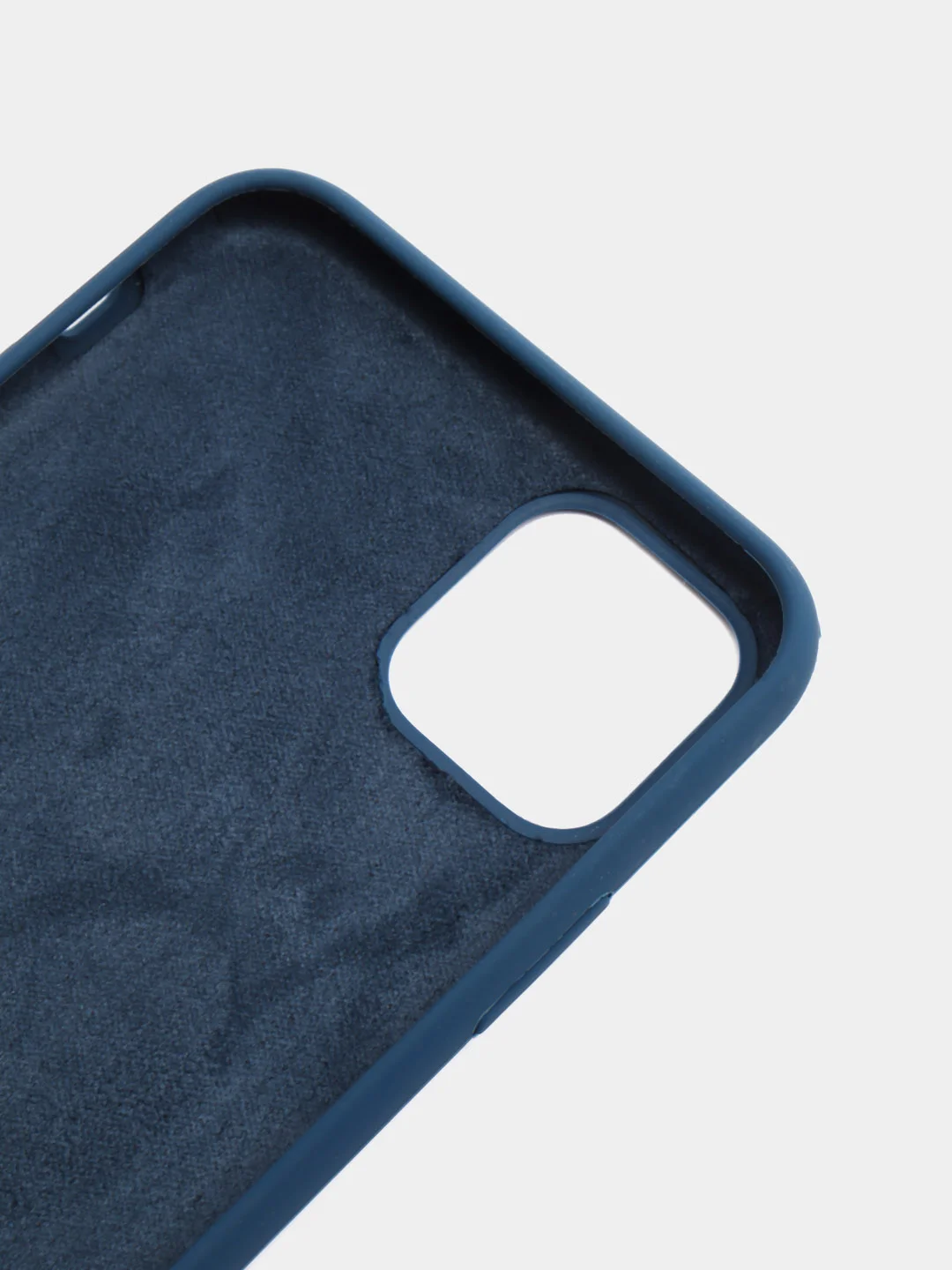 Синий меланж чехол для iPhone 11, 6S, 7, 8, XR, XS, 7+, XS Max, Silicone Case, с открытым низом