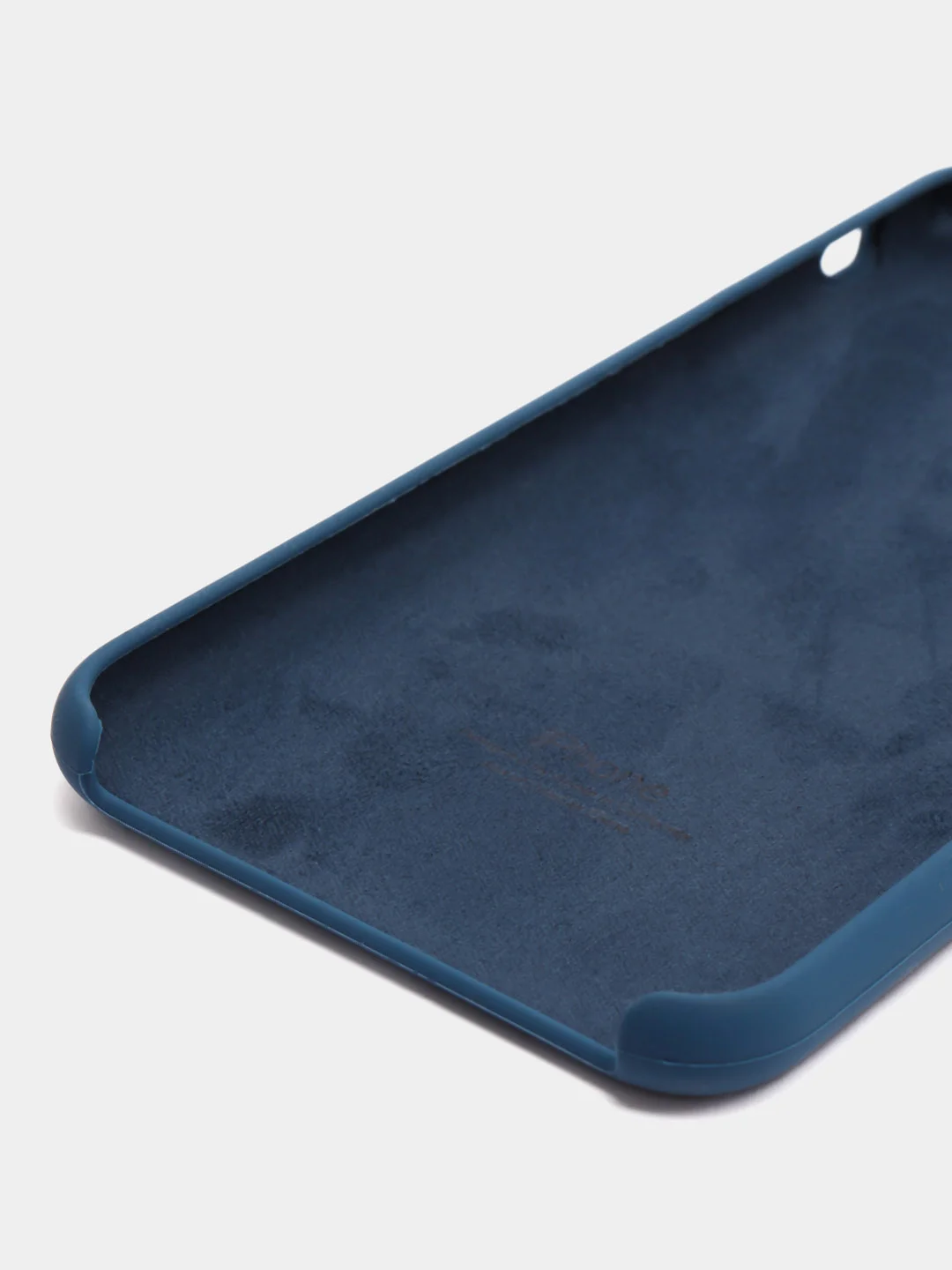 Синий меланж чехол для iPhone 11, 6S, 7, 8, XR, XS, 7+, XS Max, Silicone Case, с открытым низом