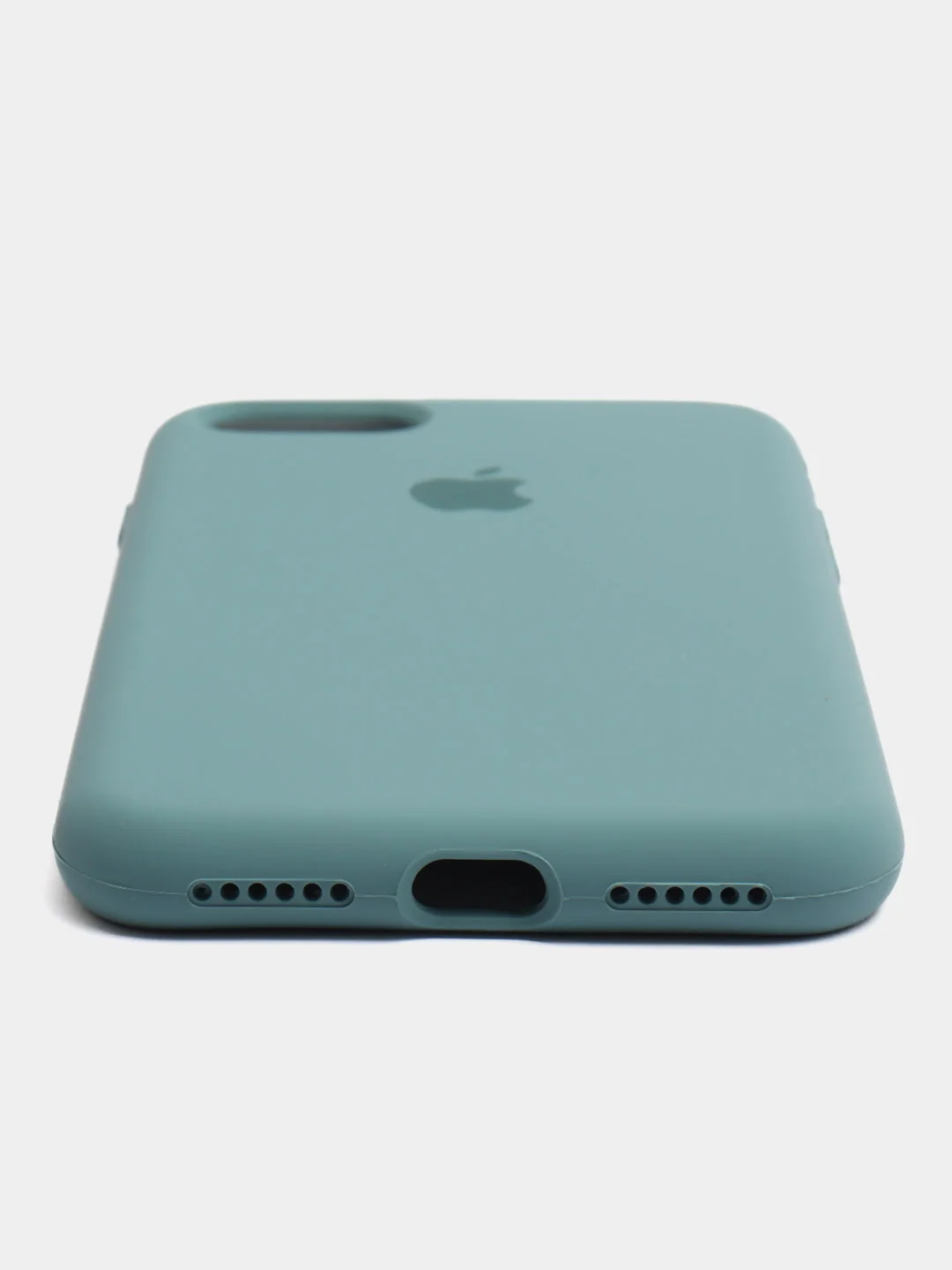 Тёмно-бирюзовый чехол для iPhone 12, 7+, 12 Pro Max, 11 Pro Max, XS Max, Silicone Case, с закрытым низом