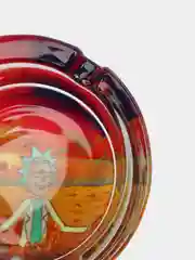 Бирюзовый пепельница стеклянная "Рик и Морти"