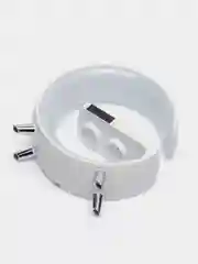 Белый ночник с беспроводной зарядкой: часы, будильник и Bluetooth колонка