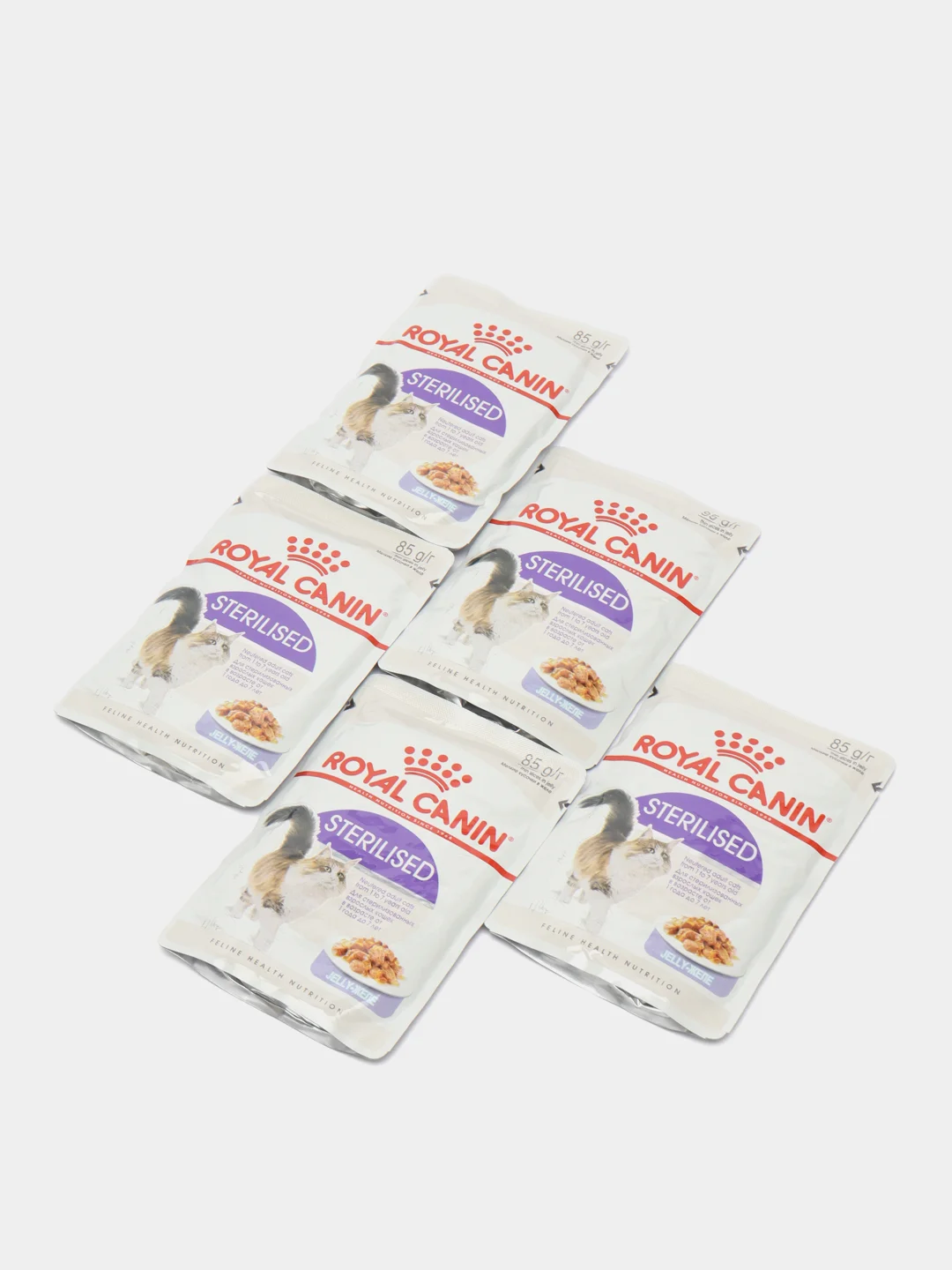 Роял Канин, Royal Canin кусочки в соусе, для стерилизованных котов и кошек, 5 шт, по 85 гр