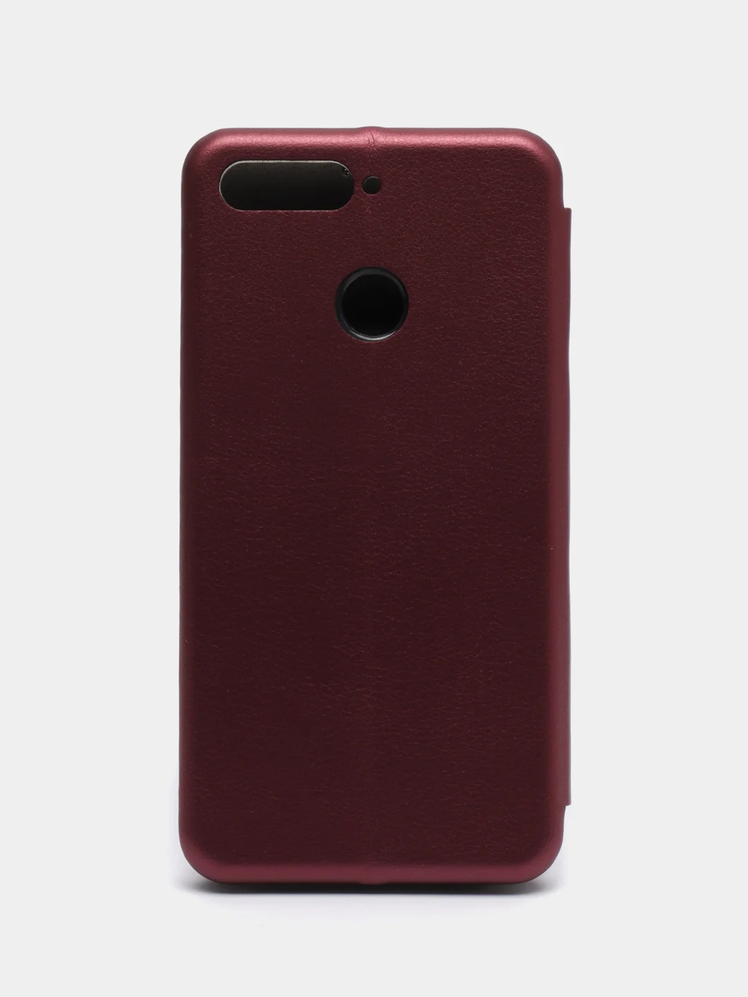 Бордовый чехол книжка для Huawei Honor 7A Pro (Хонор 7А Про), Y6 2018, экокожа