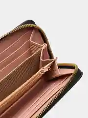 Черный женский кошелек, из искусственного нубука