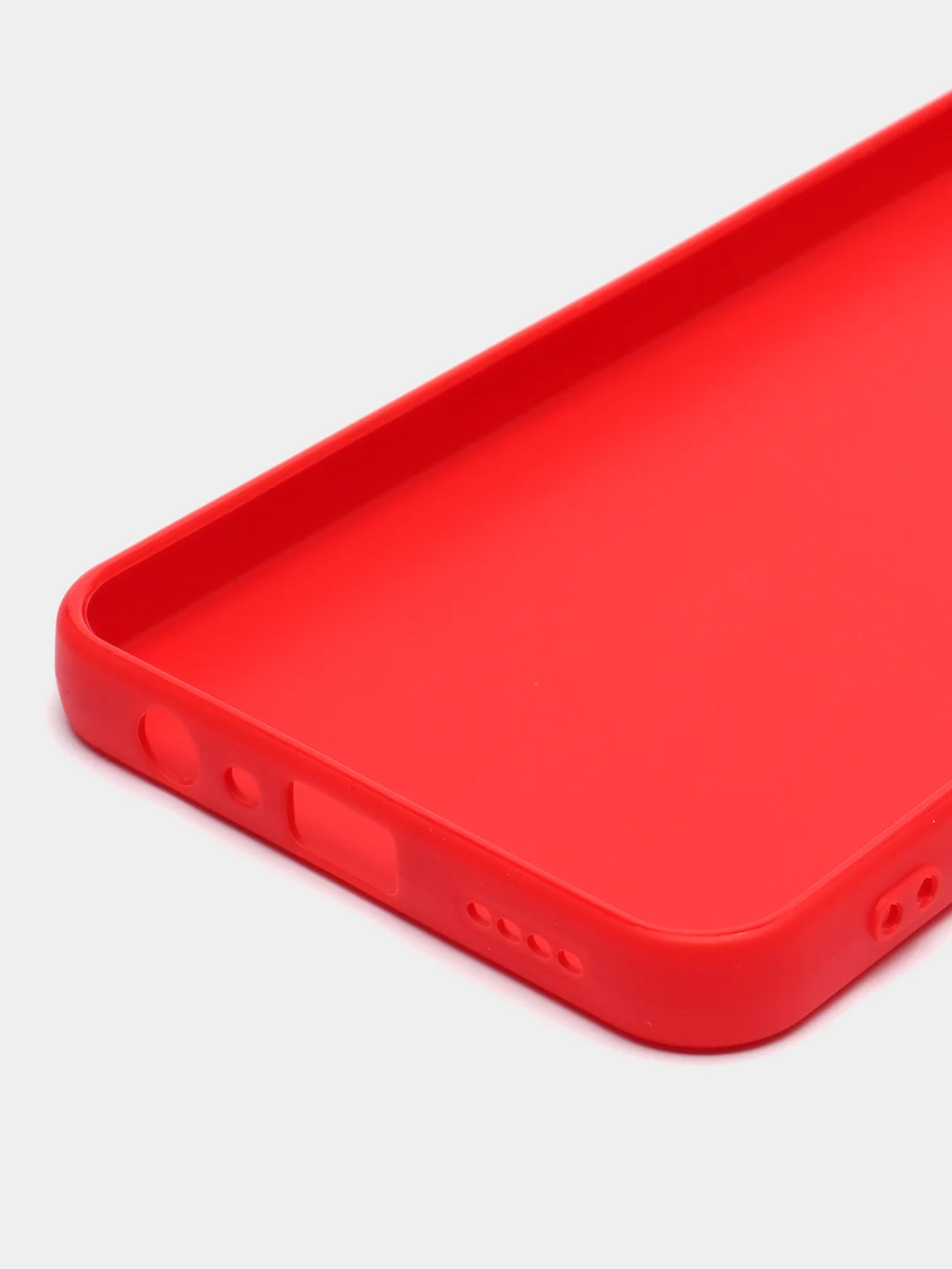 Красный чехол Realme C30, C33, C35, 10 4G, 9i силиконовый с защитой камеры (Реалми С33)