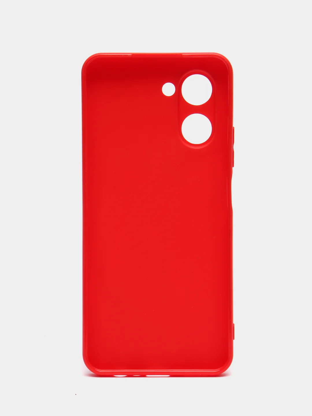 Красный чехол Realme C30, C33, C35, 10 4G, 9i силиконовый с защитой камеры (Реалми С33)
