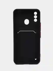 Черный чехол для Itel A48 (Ител А48), с карманом для карт
