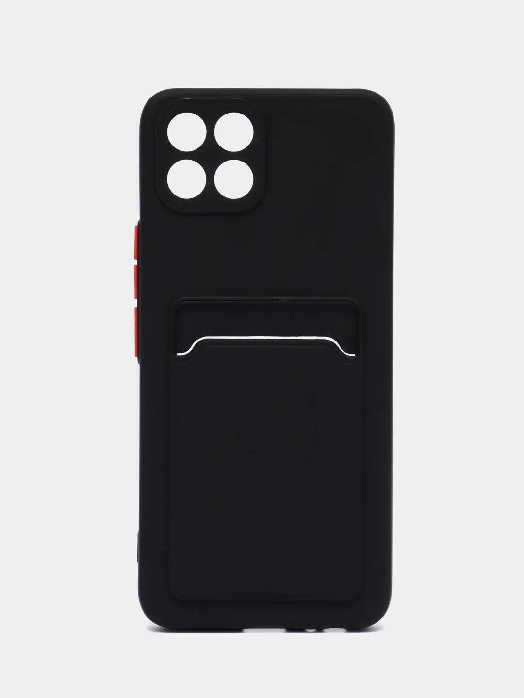 Черный силиконовый чехол для Infinix Smart 6 HD (Смарт 6 Хд), с карманом для карт