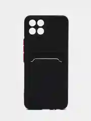 Черный силиконовый чехол для Infinix Smart 6 HD (Смарт 6 Хд), с карманом для карт